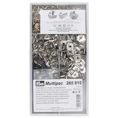 Afbeelding van Prym Broekhaken 13mm 100 stuks brons en zilver.