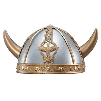 Afbeelding van Rubies Viking Verkleed helm grijs/goud kunststof voor volwassenen accessoires/helmen