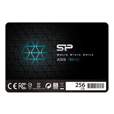 Afbeelding van Silicon Power SSD 256GB 3D NAND A55 SLC Cache Performance Boost 2.5&quot; SATA III 7mm (0.28&quot;) interne Solid State Drive