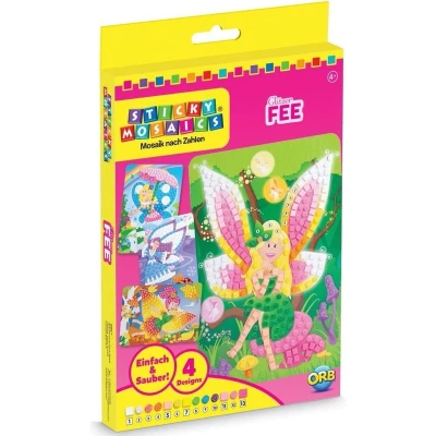 Afbeelding van Sticky Mosaics Mozaïekset Glitterfee Meisjes Karton 1408 delig