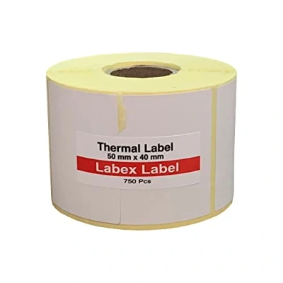 Afbeelding van 750 stuks thermische etiketten 50 x 40 mm zebra 1 rol (1 rol)