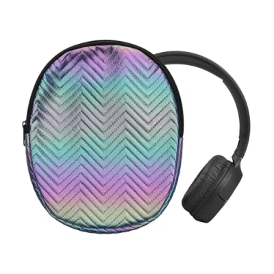 Afbeelding van kwmobile Hoes voor JBL Tune 600 / 500BT 510BT 450 Tas Case Headset van Metallic Kunstleer en Nylon meerkleurig