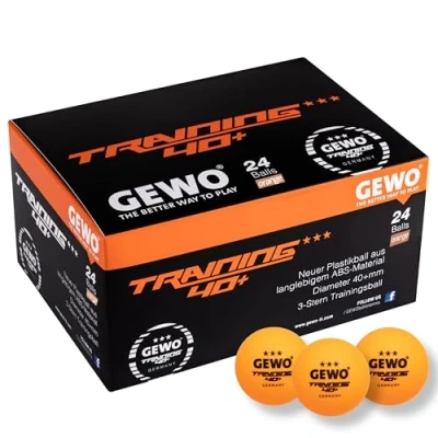 Afbeelding van Gewo Tafeltennisballen Training box van 24 3* Oranje Ping Pong Ballen