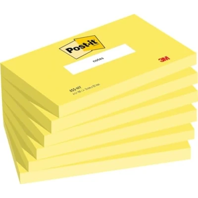 Afbeelding van Memoblok 3M Post it 655 76x127mm neon geel
