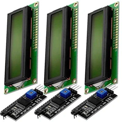 Afbeelding van AZDelivery 5 x HD44780 1602 LCD Module Display Bundel met I2C interface 2x16 Karakters compatibel Arduino Inclusief E Book! (met Groene Achtergrond)