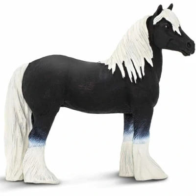 Afbeelding van Safari Boerderij Gypsy Vanner paard Junior 11,5 Cm Zwart/wit