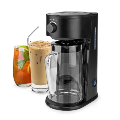 Image de Machine à café et thé glacé 6tasses 700w noir Nedis KAICM200FBK