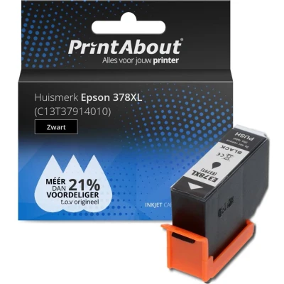 Afbeelding van Huismerk Epson 378XL (C13T37914010) Inktcartridge Zwart Hoge capaciteit