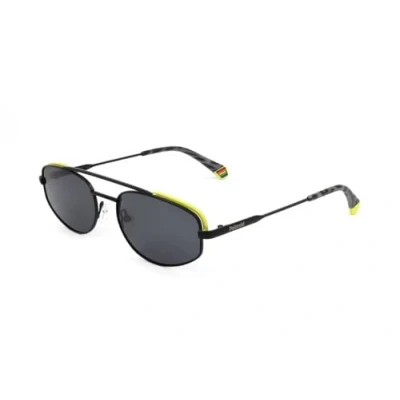 Afbeelding van Polaroid PLD 6130/S 08a/M9 Black Grey 55 Unisex Volwassenen, Zwart Grijs, 55, Grijs