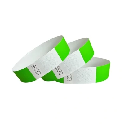 Afbeelding van CINTAPUNTO 1000 stuks tyvek ingangsarmbanden, identificatiearmbanden, festivalarmbanden, neonarmbanden, voor evenementen, veiligheid, feesten, scheurvast, 16 kleuren (neon groen)