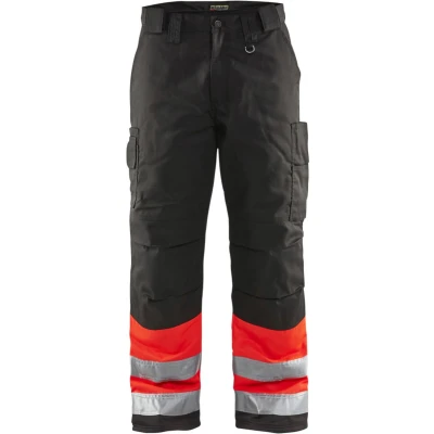 Afbeelding van Blaklader Winterwerkbroek High Vis 1862 1811 Rood/Zwart