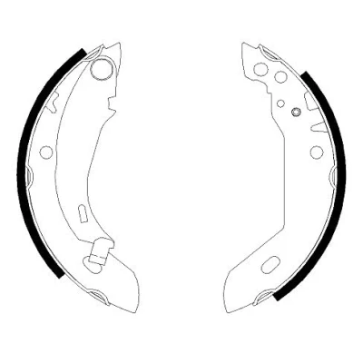Afbeelding van HELLA 8DB 355 000 651 Remschoenen 180 32 Met handremhefboom CITROËN: AX, ZX Hatchback, Xsara PEUGEOT: 205 Convertible, I Hatchback
