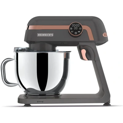 Afbeelding van Heinrich&#039;s HKM 8079 Kneedmachine 1800 Watt 7 liter Met dubbele kneedhaak Grijs