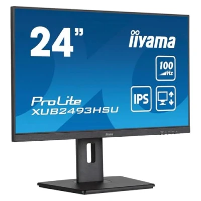 Image de iiyama ProLite XUB2493HSU B7 Écran LED 24&quot; (23.8&quot; visualisable) 1920 x 1080 Full HD (1080p) @ 100 Hz IPS 250 cd/m² 1300:1 1 ms HDMI, DisplayPort haut parleurs noir mat