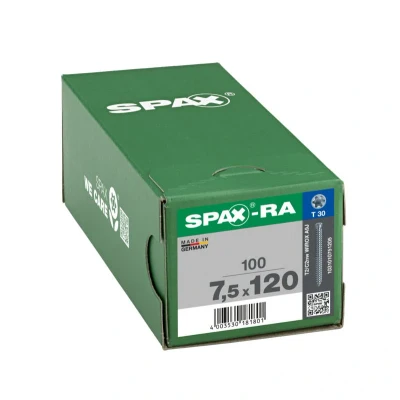Afbeelding van Spax RA Kozijnschroeven torx cilinderkop T30 7.5 x 120mm