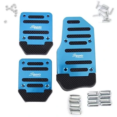 Afbeelding van ZOOENIE 3 stuks universele aluminium pedalen, handtransmissie, pedalen met handaandrijving, legering, antislip, blauw