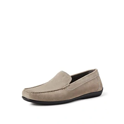 Afbeelding van Geox U Ascanio Mocassins, Heren, Maat: 45, Grey Veloursleer