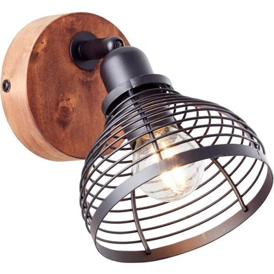 Afbeelding van Brilliant Avia Plafondspot E14 max 1x40W Zwart/Hout