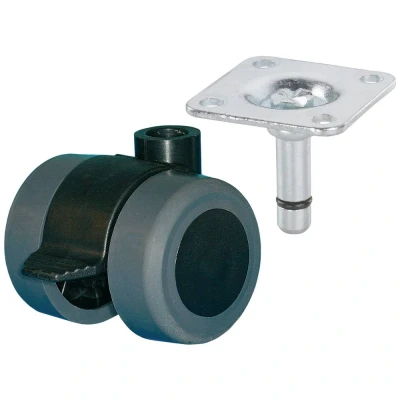 Afbeelding van dörner + helmer 761335 Dubbele wielen Wieldiameter: 35 mm Draagvermogen (max.): 70 kg 1 stuk(s)