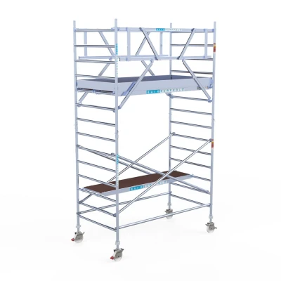 Afbeelding van Professionele alu rolsteiger 135x250x5.20m werkhoogte incl. dubbele voorloopleuning
