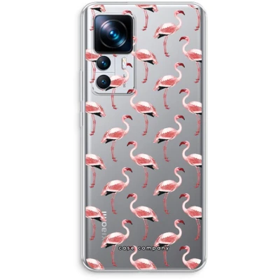 Afbeelding van Case Company® hoesje geschikt voor Xiaomi 12T Flamingo Soft Cover Telefoonhoesje Bescherming aan alle Kanten en Schermrand