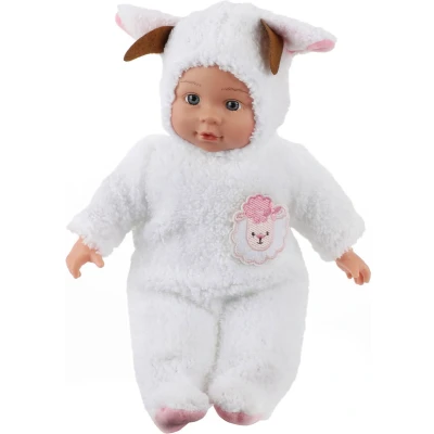 Afbeelding van Baby Beau Babypop in Dierenpakje Schaap