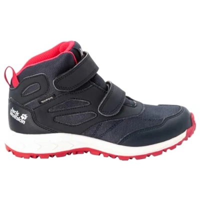 Afbeelding van Jack Wolfskin Woodland Texapore MID VC K Outdoorschoenen voor kinderen, Maat: 37, Dark blue / pink Imitatieleer/ textiel