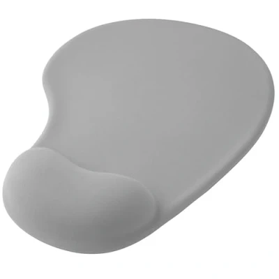 Afbeelding van OcioDual Muismat met ergonomische gel polssteun, grijs, antislip rubberen basis, 23 cm x 19