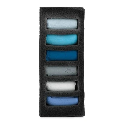 Afbeelding van Etui pastels &#039;A l&#039;ecu&#039; 6 halve pastelkleuren zomerhemel