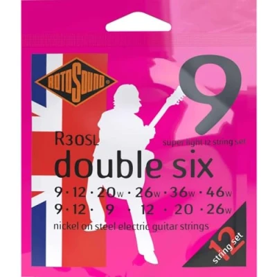Image de Rotosound R30SL Double Six Jeu de 12 cordes guitare électrique 9 46/9 26
