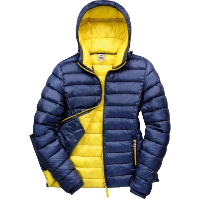 Afbeelding van Result Womens Snow Bird Hooded Jacket R194F Navy / Yellow