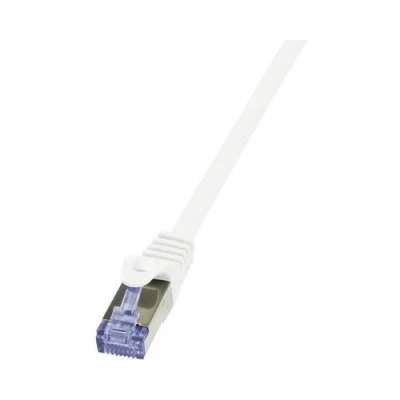 Image de LogiLink CQ3091S RJ45 câble réseau patch CAT 6a S/FTP 10.00 m blanc ignifuge avec cliquet dencastrement