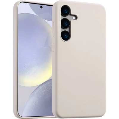 Afbeelding van Accezz Hoesje Geschikt voor Samsung Galaxy S24 Plus Siliconen Liquid Silicone Backcover MagSafe beige