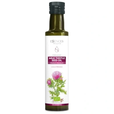 Image de Essences Bulgaria Huile de Chardon Marie Biologique 250 ml 100% Naturelle Pressée à Froid Qualité Extra Premium Sans additifs ni Conservateurs OGM Végétalien
