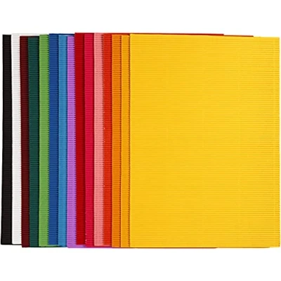 Afbeelding van Ribbelkarton 15 div vellen 25 x 35 cm 80 gram