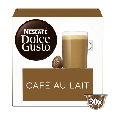 Image de 6,00 de remise 3 unités Dolce Gusto Café Au Lait XL 30 DG capsules 900 g