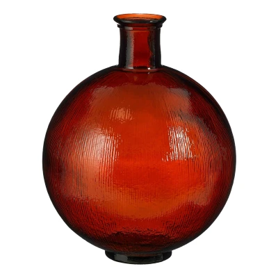 Afbeelding van Firenza Fles Vaas H42 x Ø34 cm Gerecycled Glas Donkerbruin