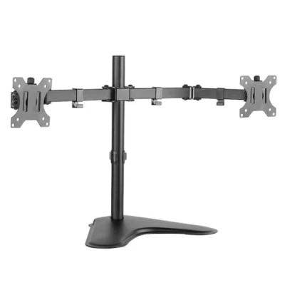 Afbeelding van LogiLink BP0045 32&#039;&#039; Doorvoer Zwart, Roestvrijstaal flat panel bureau steun / monitorarm