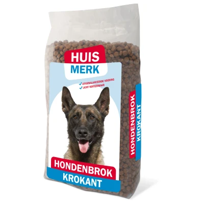Afbeelding van Huismerk Krokant Adult Hondenvoer Gevogelte Groente Vlees 10 kg