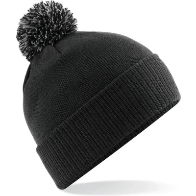 Afbeelding van Beechfield Muts Snowstar B450 Black / Graphite Grey