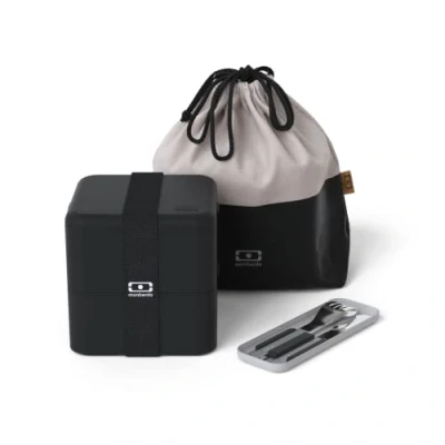 Image de Pack lunch box Monbento Square noir Onyx