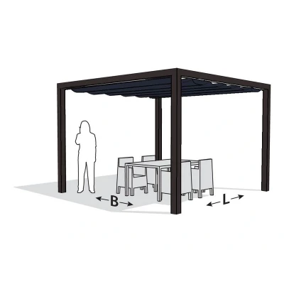 Afbeelding van Nesling Aluminium Pergola Optiva Prosail 319 X Antraciet