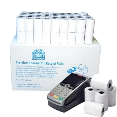Afbeelding van Cassarol, 57 x 40, voor creditcard terminal, van thermopapier, 20 rollen per doos