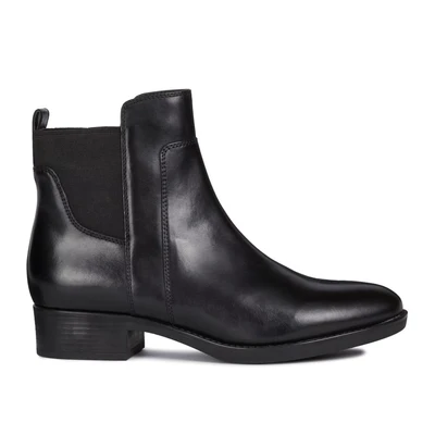 Afbeelding van Geox Felicity Korte laarzen, Dames, Maat: 36, Black Leer