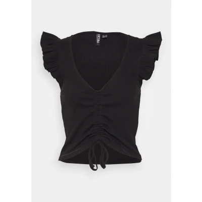 Afbeelding van Pieces Tshirt basic, Dames, Maat: Large, Black