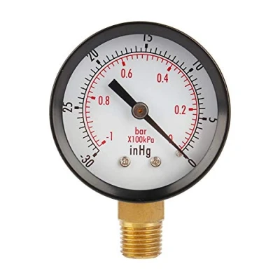 Afbeelding van Jadpes Universele geschikte vacuümmanometer, 2 inch vacuümmeter in luchtcompressor water gas 1/4 NPT onderste montage MF