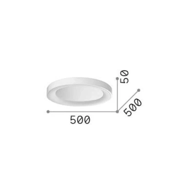 Afbeelding van Ideal Lux plafondlamp Planet, wit, Ø 50 cm, metaal