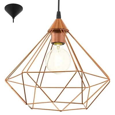 Afbeelding van EGLO Tarbes Hanglamp E27 Ø 32,5 cm Zwart/Koper