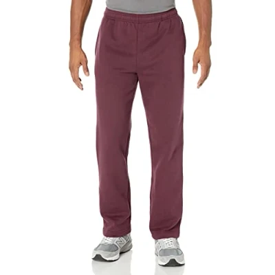 Image de Amazon Essentials Pantalon de survêtement en polaire pour homme (disponible grande taille large), bordeaux, G
