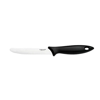 Afbeelding van Fiskars 1065569 Essential tomatenmes totale lengte 23 cm roestvrij staal/PP kunststof zwart duurzame verpakking